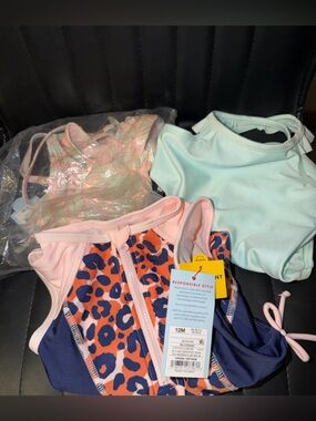 Cat & Jack 3-Pack Swim Suit for 12M Baby/Toddler